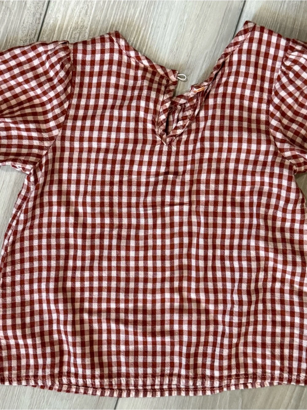 Cat & Jack • Gingham Short-Sleeve Top • 2T